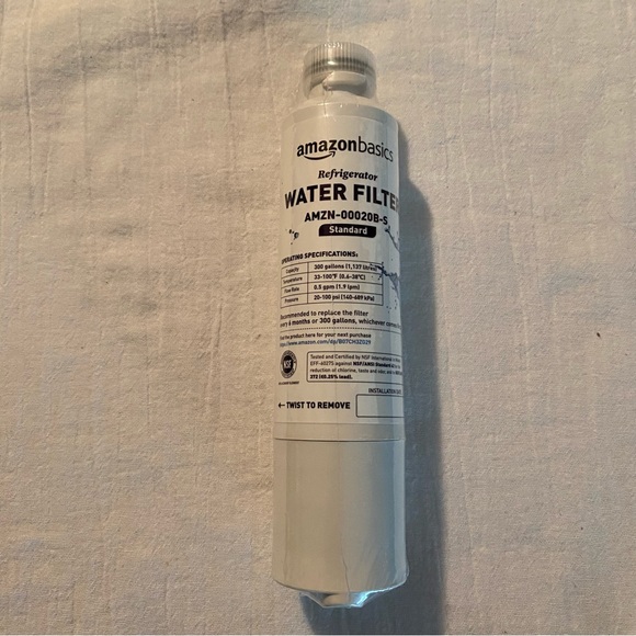 AmazonBasics Refrigerator Water Filter Model AMZN-00020B-S Standard - Picture 1 of 1